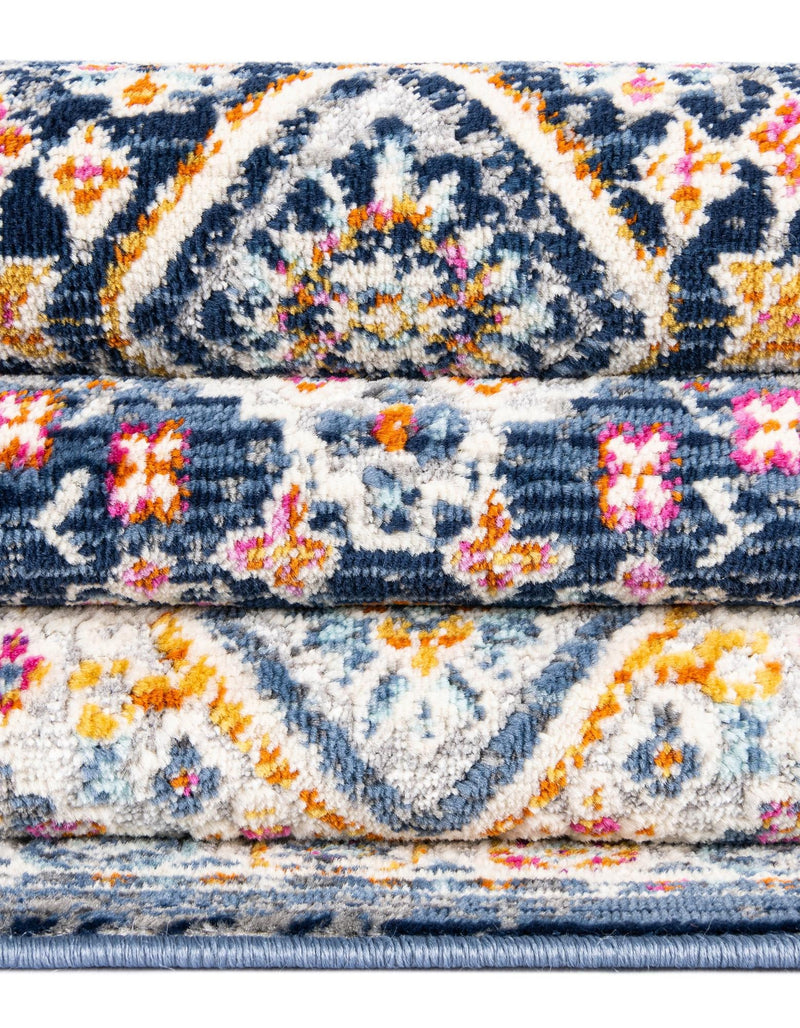 Prague Tapestry Collection Area Rug - Sumava Rectangle Blue lifestyle 31