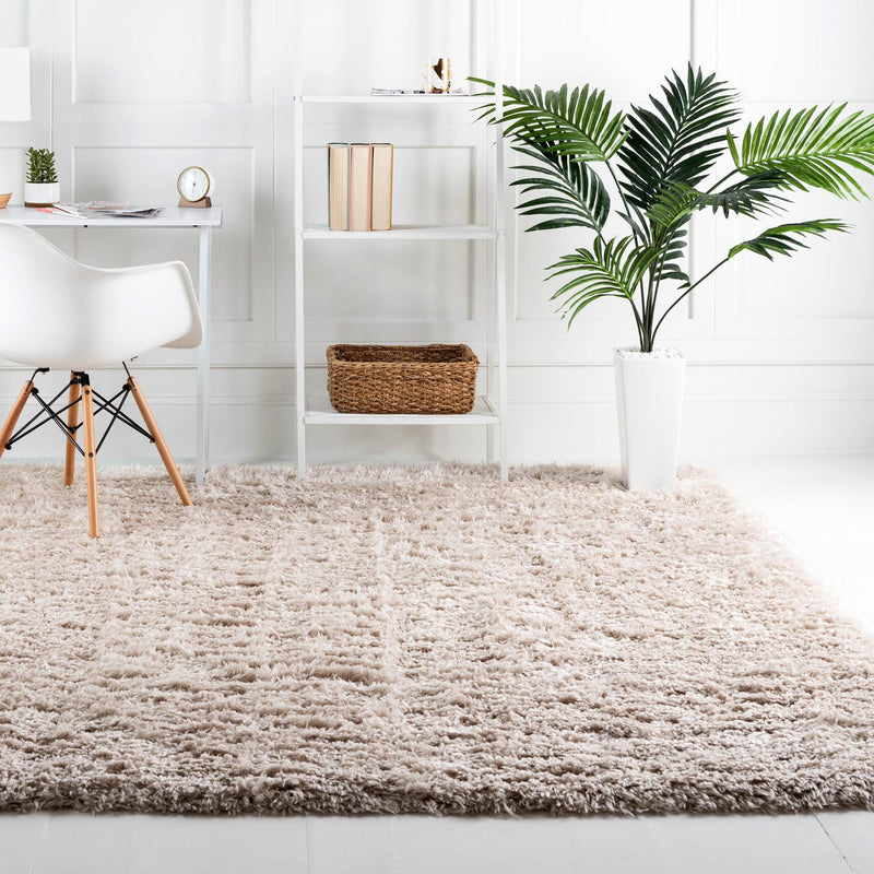 Eternal Plush Oasis Collection Area Rug - Tranquility (Linen) Square Linen lifestyle 22