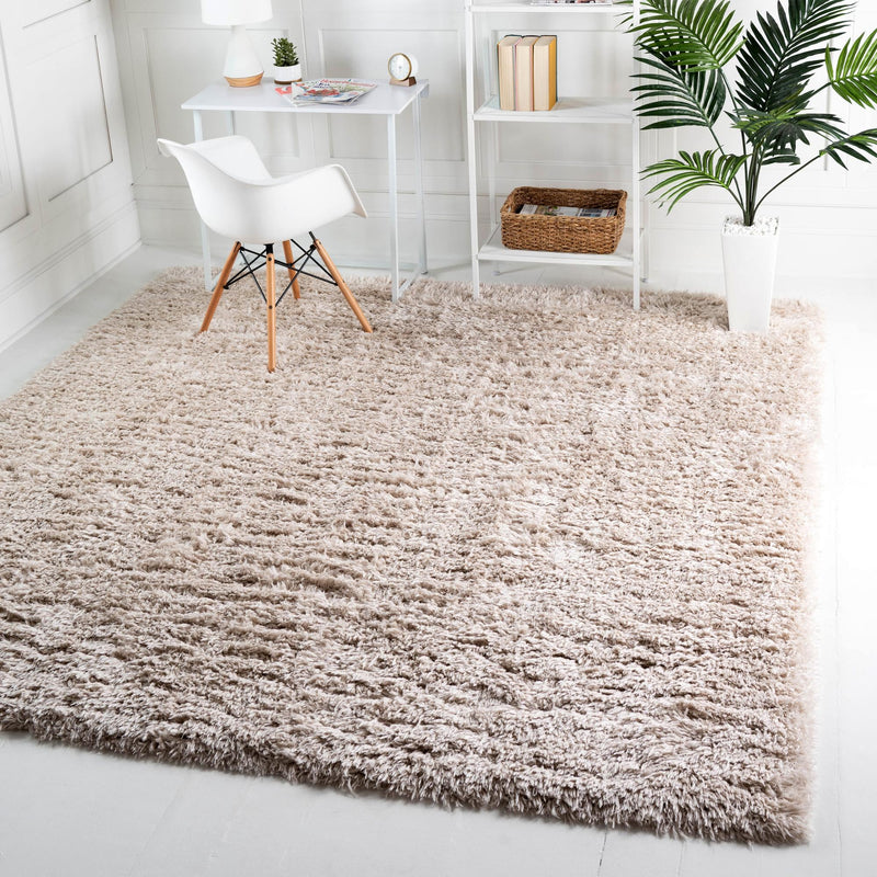 Eternal Plush Oasis Collection Area Rug - Tranquility (Linen) Square Linen lifestyle 26