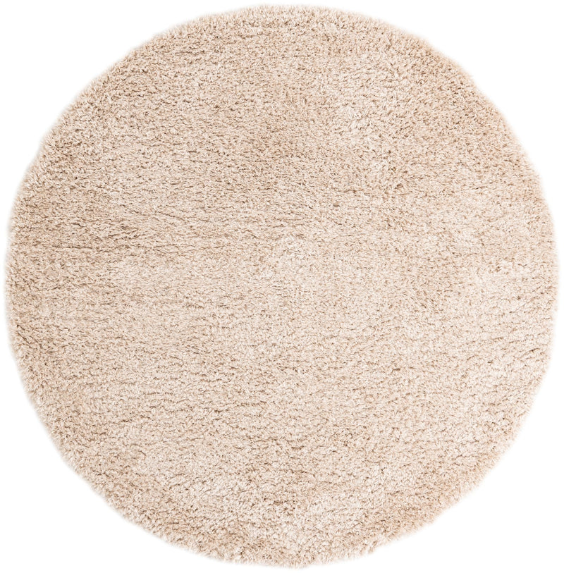 Eternal Plush Oasis Collection Area Rug - Tranquility (Linen) Round Linen lifestyle 19