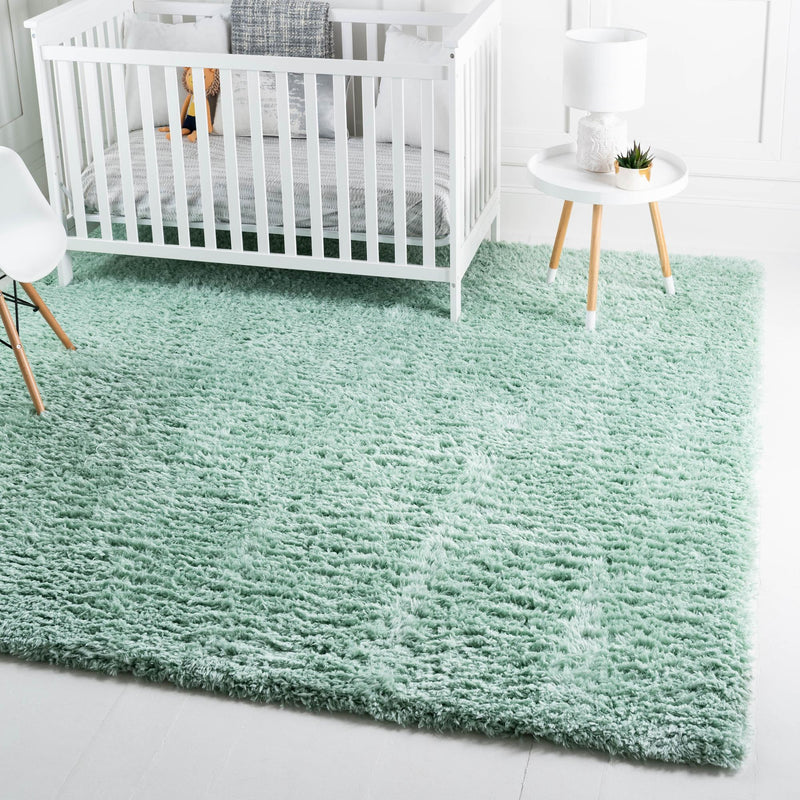 Eternal Plush Oasis Collection Area Rug - Tranquility (Cyan) Square Cyan lifestyle 8