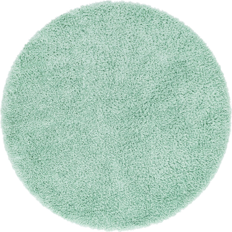 Eternal Plush Oasis Collection Area Rug - Tranquility (Cyan) Round Cyan lifestyle 3