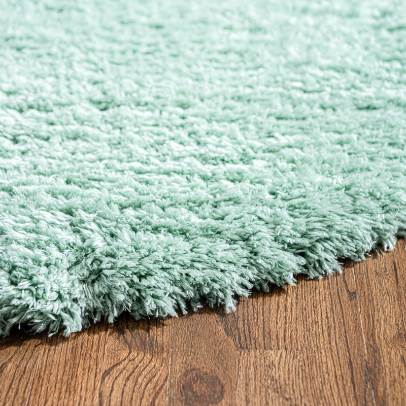 Eternal Plush Oasis Collection Area Rug - Tranquility (Cyan) Round Cyan lifestyle 15
