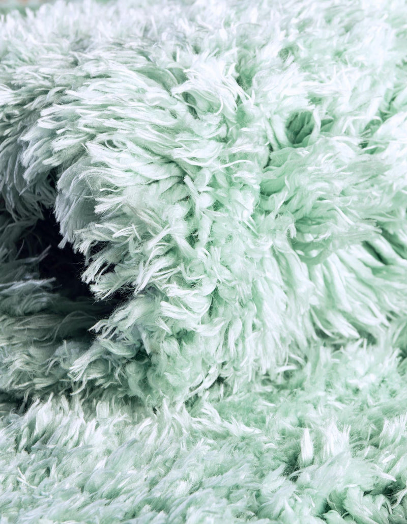 Eternal Plush Oasis Collection Area Rug - Tranquility (Cyan) Round Cyan lifestyle 23