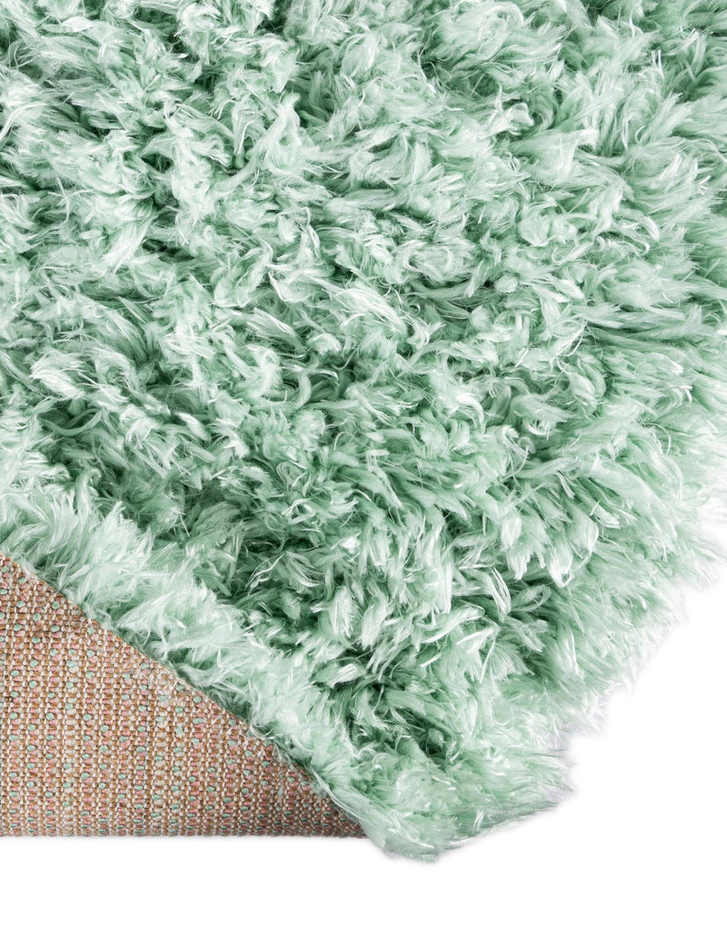 Eternal Plush Oasis Collection Area Rug - Tranquility (Cyan) Round Cyan lifestyle 31