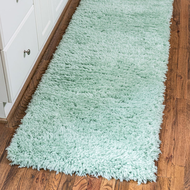 Eternal Plush Oasis Collection Area Rug - Tranquility (Cyan) Runner Cyan lifestyle 7