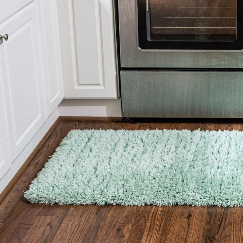 Eternal Plush Oasis Collection Area Rug - Tranquility (Cyan) Runner Cyan lifestyle 13