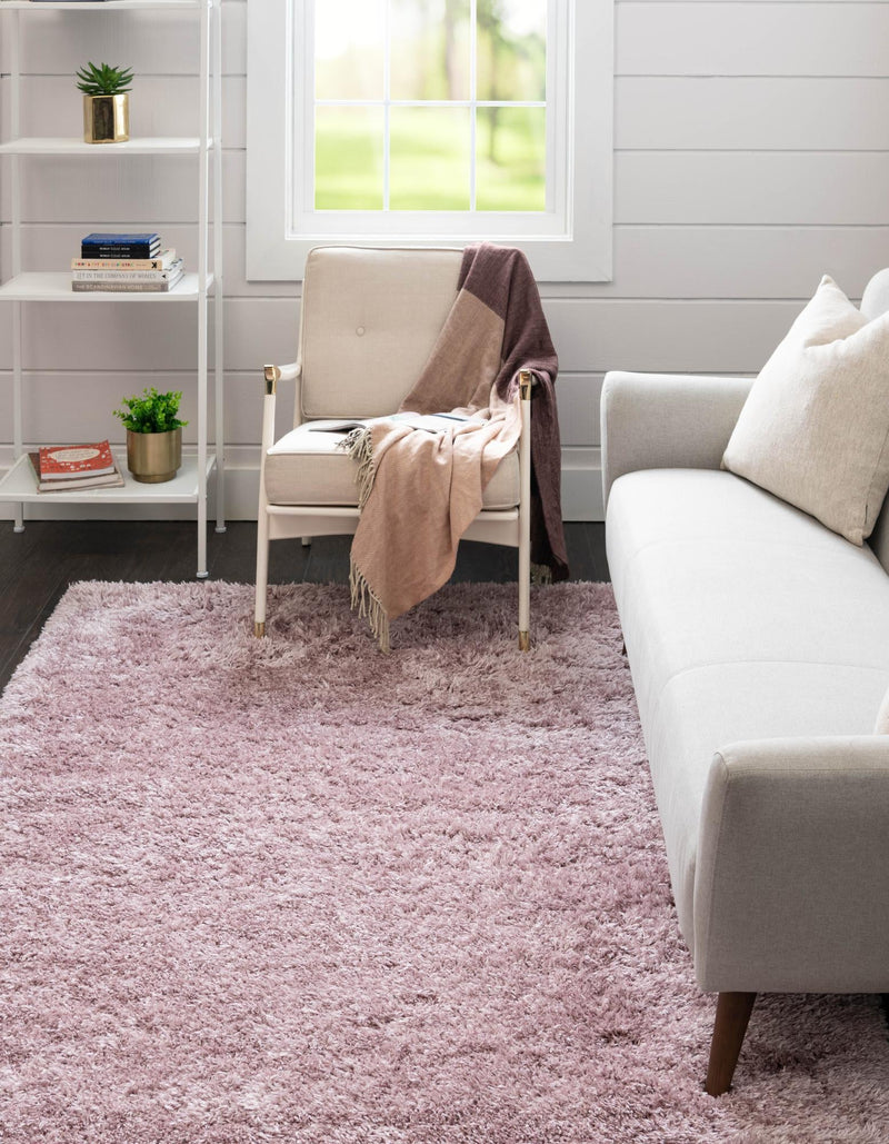 Eternal Plush Oasis Collection Area Rug - Tranquility (Lavender) Rectangle Lavender lifestyle 3