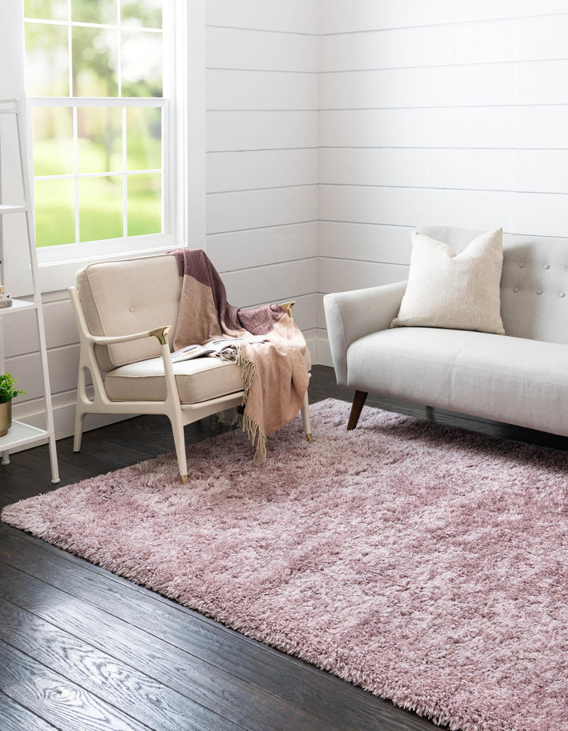 Eternal Plush Oasis Collection Area Rug - Tranquility (Lavender) Rectangle Lavender lifestyle 4