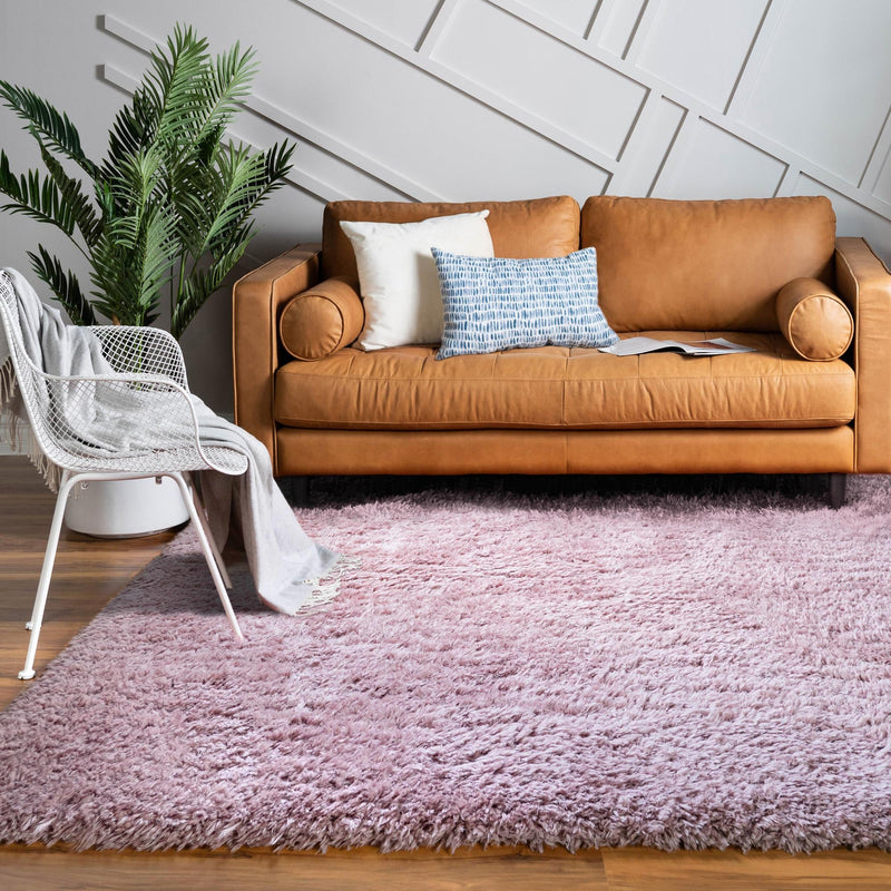 Eternal Plush Oasis Collection Area Rug - Tranquility (Lavender) Square Lavender lifestyle 5