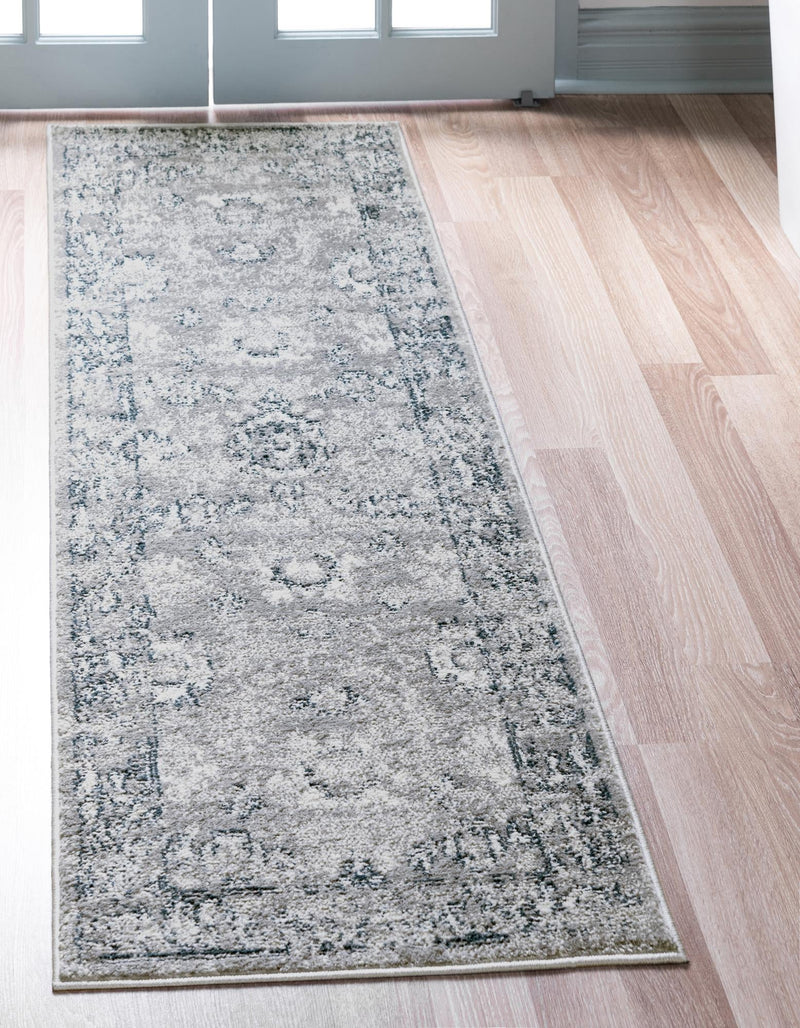 Savannah Elegance Collection Area Rug - Magnolia Runner Gray lifestyle 62