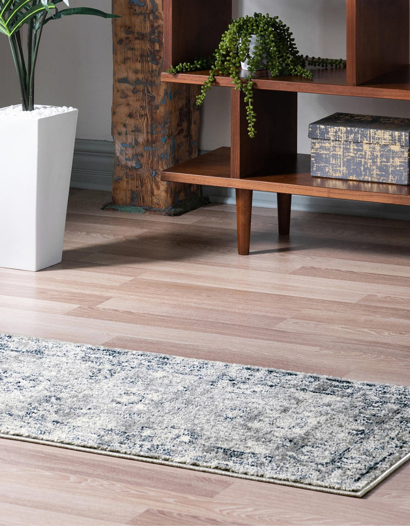Savannah Elegance Collection Area Rug - Magnolia Runner Gray lifestyle 66