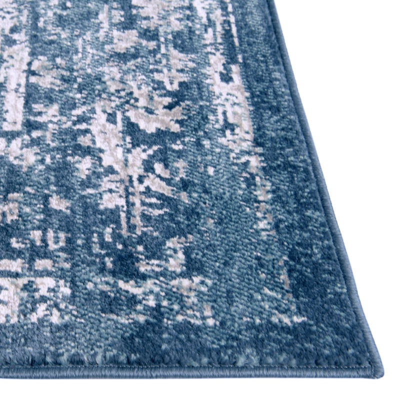 Savannah Elegance Collection Area Rug - Magnolia Rectangle Navy Blue lifestyle 27