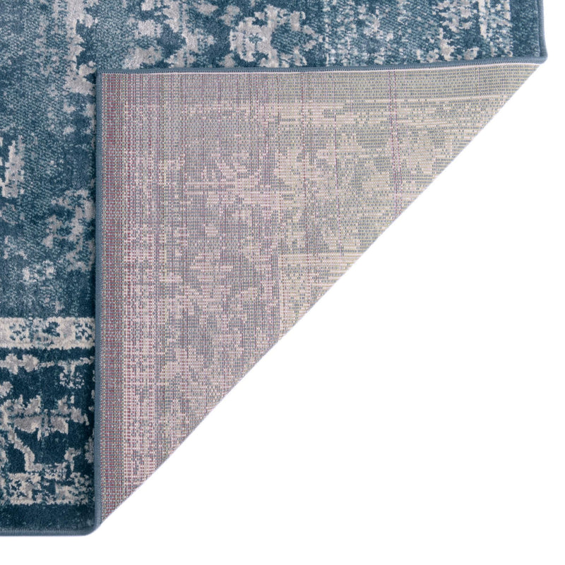 Savannah Elegance Collection Area Rug - Magnolia Rectangle Navy Blue lifestyle 35