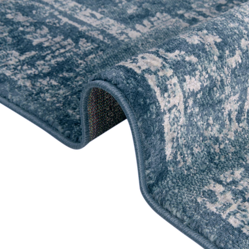 Savannah Elegance Collection Area Rug - Magnolia Rectangle Navy Blue lifestyle 39