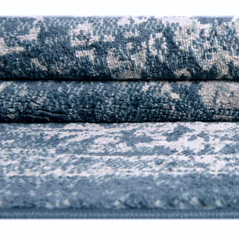 Savannah Elegance Collection Area Rug - Magnolia Rectangle Navy Blue lifestyle 56