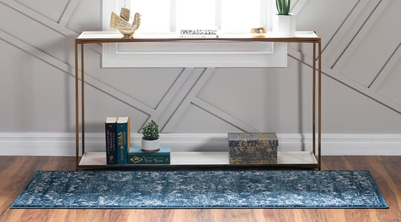 Savannah Elegance Collection Area Rug - Magnolia Runner Navy Blue lifestyle 71