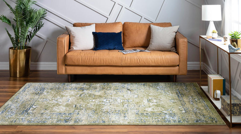 Savannah Elegance Collection Area Rug - Magnolia Rectangle Green lifestyle 19