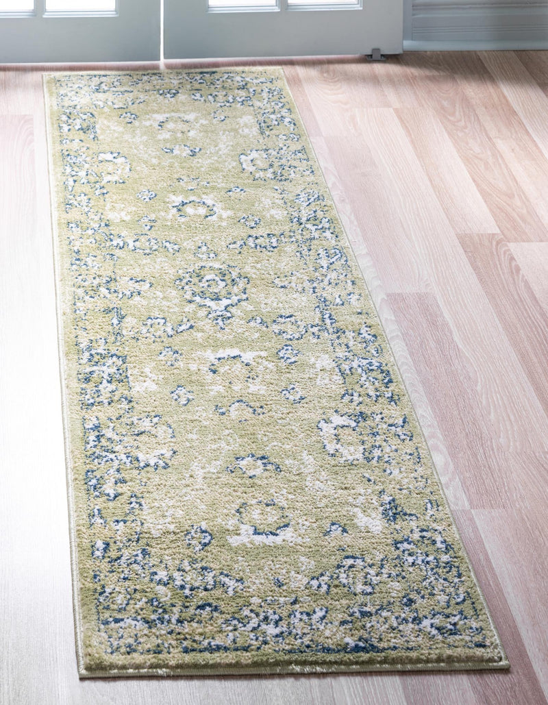 Savannah Elegance Collection Area Rug - Magnolia Runner Green lifestyle 87