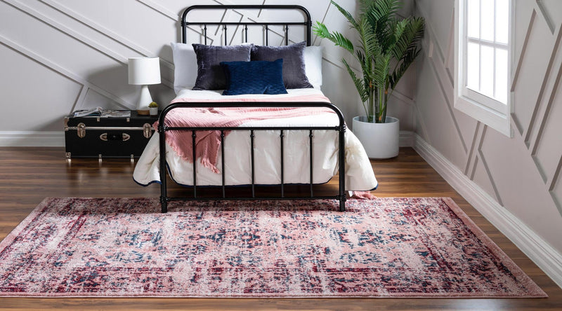 Savannah Elegance Collection Area Rug - Magnolia Rectangle Pink lifestyle 14