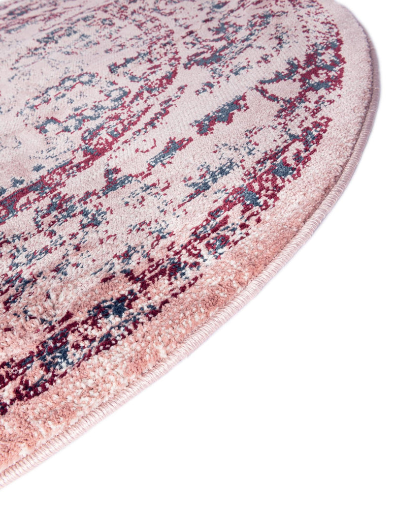 Savannah Elegance Collection Area Rug - Magnolia Round Pink lifestyle 123