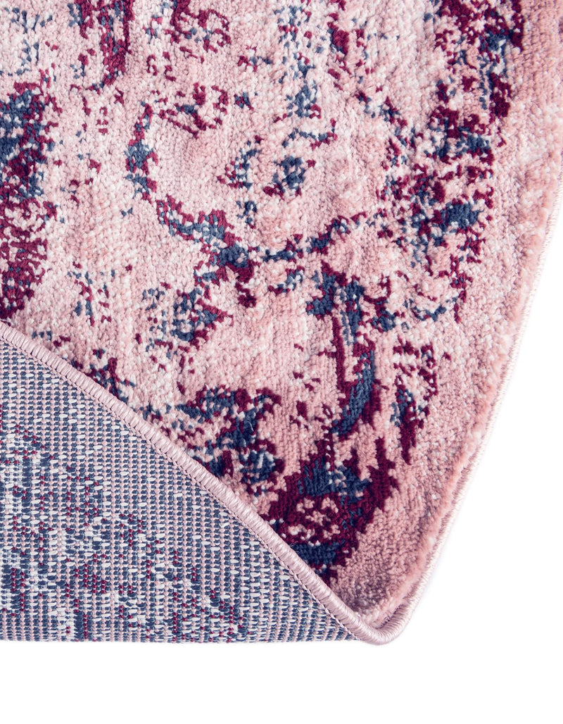 Savannah Elegance Collection Area Rug - Magnolia Round Pink lifestyle 128