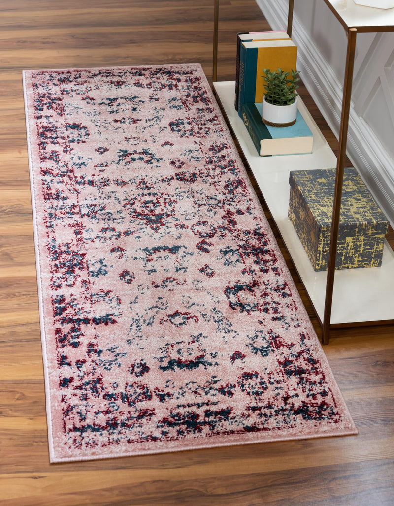 Savannah Elegance Collection Area Rug - Magnolia Runner Pink lifestyle 89