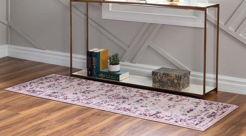 Savannah Elegance Collection Area Rug - Magnolia Runner Pink lifestyle 99