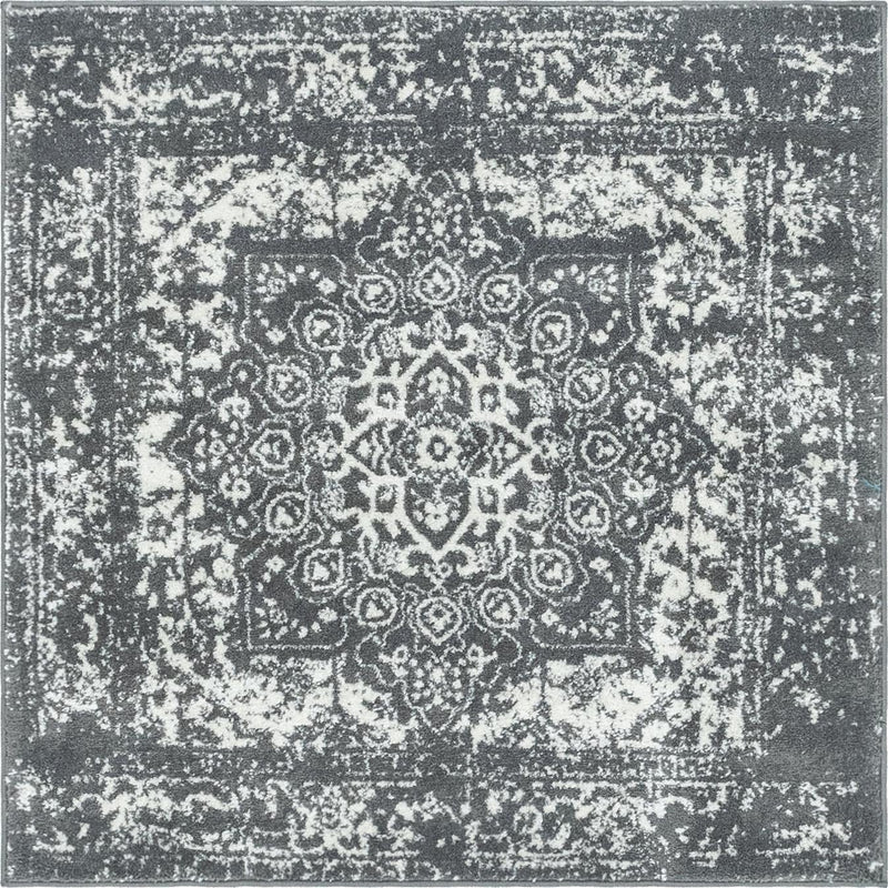 Georgetown Rugs Collection Area Rug - Dupont (Dark Gray) Square Dark Gray lifestyle 12
