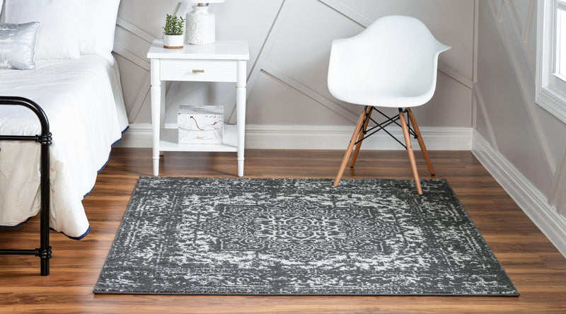 Georgetown Rugs Collection Area Rug - Dupont (Dark Gray) Square Dark Gray lifestyle 27