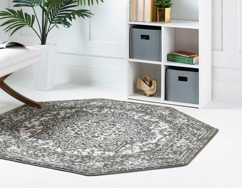 Georgetown Rugs Collection Area Rug - Dupont (Dark Gray) Octagon Dark Gray lifestyle 24