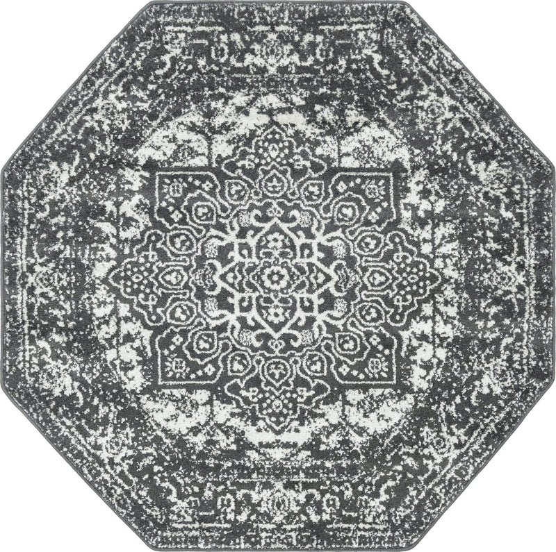 Georgetown Rugs Collection Area Rug - Dupont (Dark Gray) Octagon Dark Gray lifestyle 14