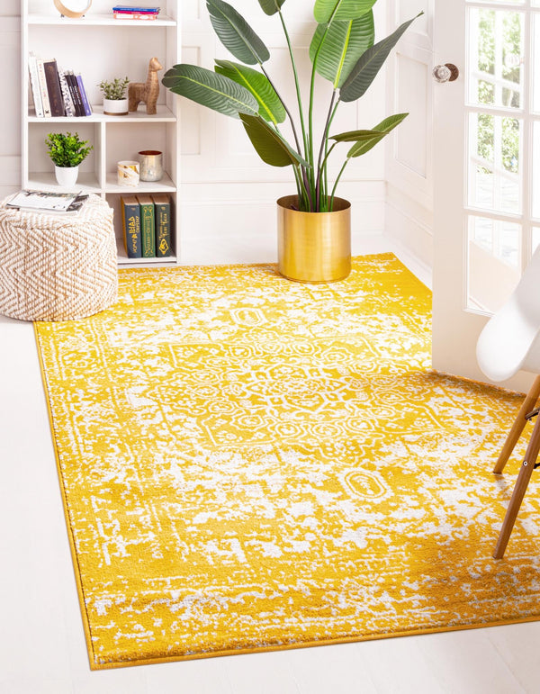 Georgetown Rugs Collection Area Rug - Dupont (Yellow) Rectangle Yellow lifestyle 2