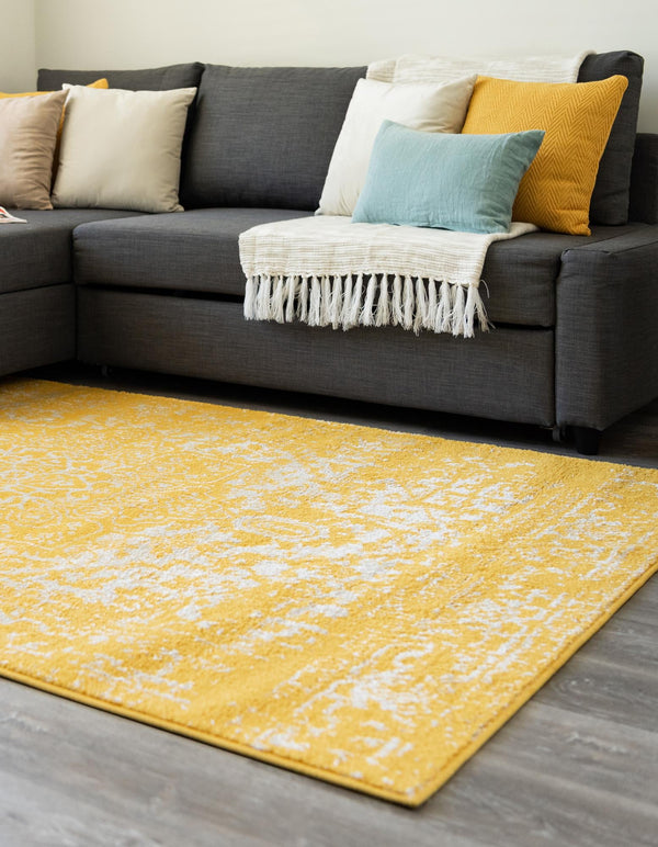 Georgetown Rugs Collection Area Rug - Dupont (Yellow) Rectangle Yellow lifestyle 3