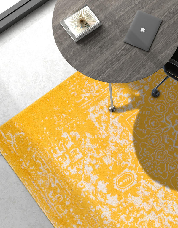 Georgetown Rugs Collection Area Rug - Dupont (Yellow) Rectangle Yellow lifestyle 11