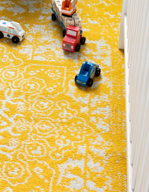 Georgetown Rugs Collection Area Rug - Dupont (Yellow) Oval Yellow lifestyle 42