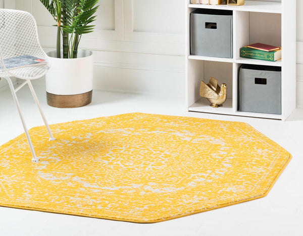 Georgetown Rugs Collection Area Rug - Dupont (Yellow) Octagon Yellow lifestyle 24