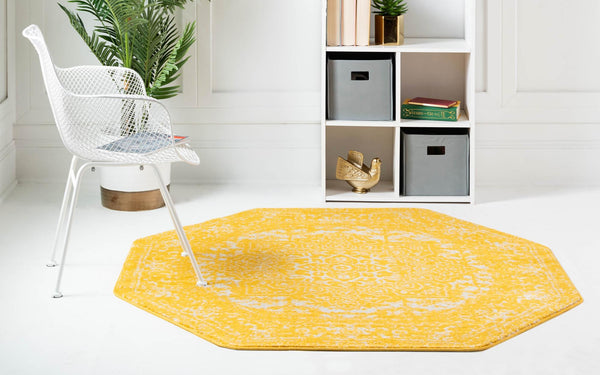 Georgetown Rugs Collection Area Rug - Dupont (Yellow) Octagon Yellow lifestyle 29