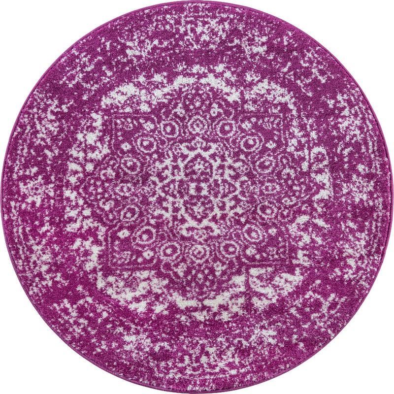 Georgetown Rugs Collection Area Rug - Dupont (Purple) Round Purple lifestyle 15