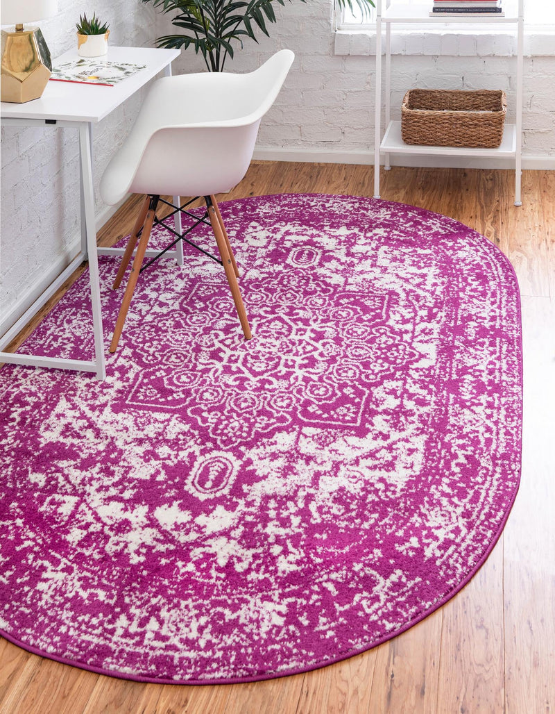 Georgetown Rugs Collection Area Rug - Dupont (Purple) Oval Purple lifestyle 22