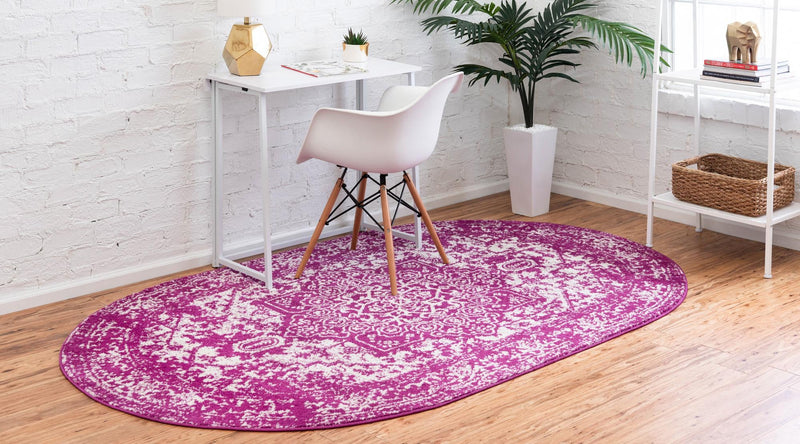 Georgetown Rugs Collection Area Rug - Dupont (Purple) Oval Purple lifestyle 27