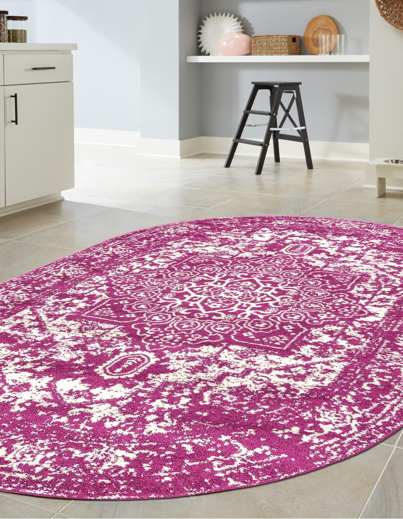 Georgetown Rugs Collection Area Rug - Dupont (Purple) Oval Purple lifestyle 53