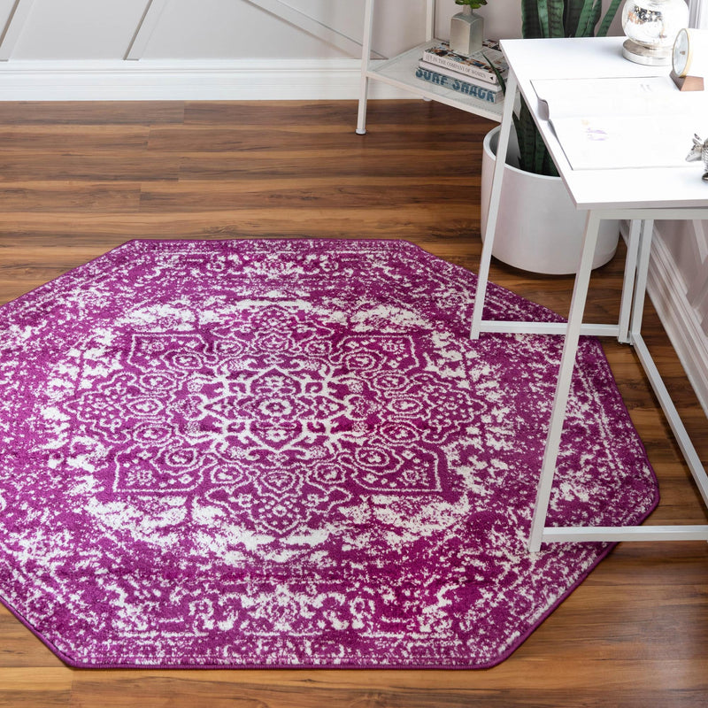 Georgetown Rugs Collection Area Rug - Dupont (Purple) Octagon Purple lifestyle 23