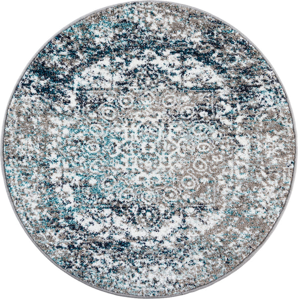 Georgetown Rugs Collection Area Rug - Dupont (Gray) Round Gray lifestyle 16