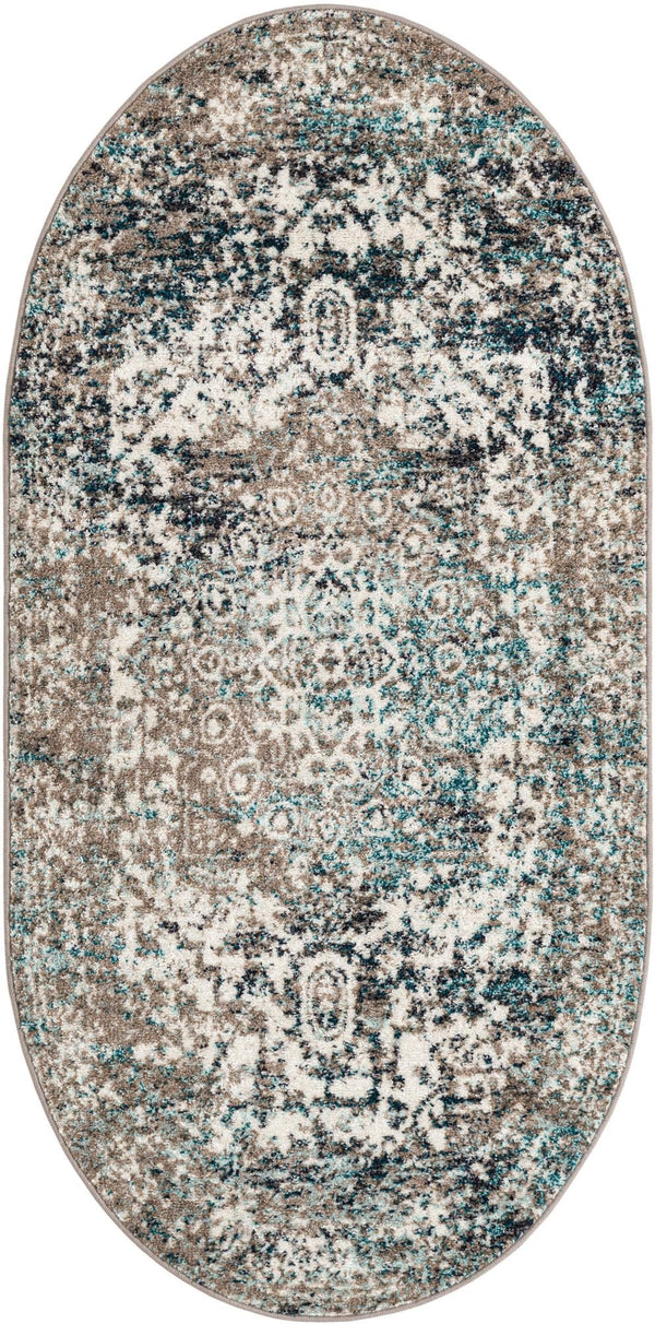 Georgetown Rugs Collection Area Rug - Dupont (Gray) Oval Gray lifestyle 18