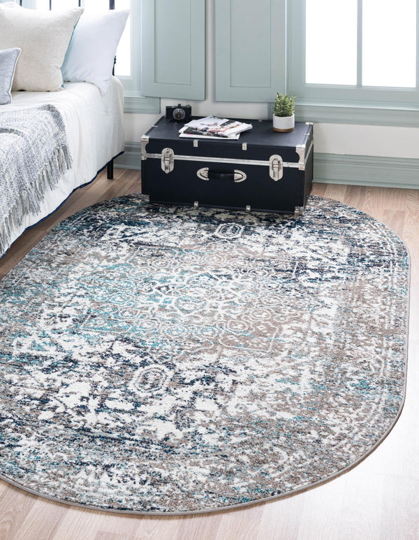 Georgetown Rugs Collection Area Rug - Dupont (Gray) Oval Gray lifestyle 23