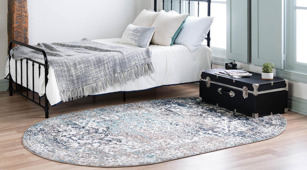 Georgetown Rugs Collection Area Rug - Dupont (Gray) Oval Gray lifestyle 28