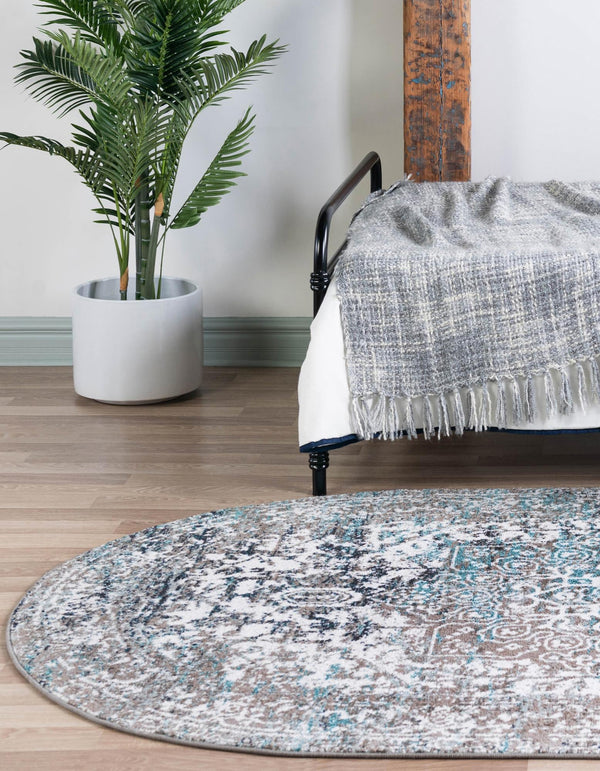 Georgetown Rugs Collection Area Rug - Dupont (Gray) Oval Gray lifestyle 38