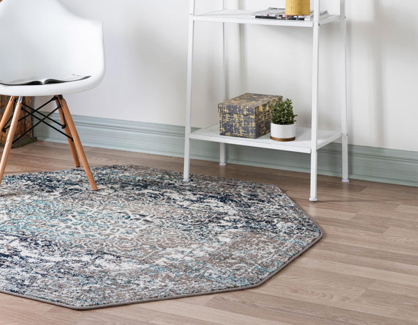 Georgetown Rugs Collection Area Rug - Dupont (Gray) Octagon Gray lifestyle 29