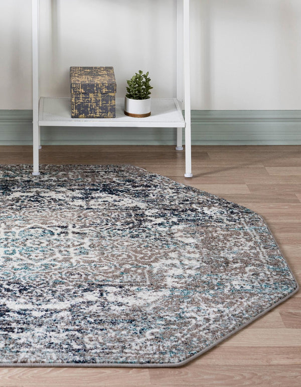 Georgetown Rugs Collection Area Rug - Dupont (Gray) Octagon Gray lifestyle 34